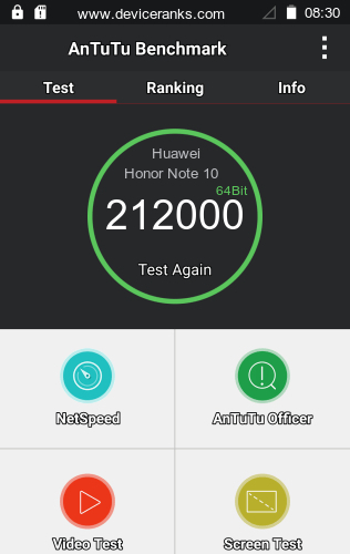 AnTuTu Huawei Honor Note 10