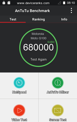 AnTuTu Motorola Moto G100