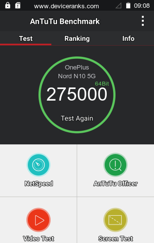 AnTuTu OnePlus Nord N10 5G