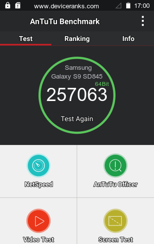 AnTuTu Samsung Galaxy S9 SD845