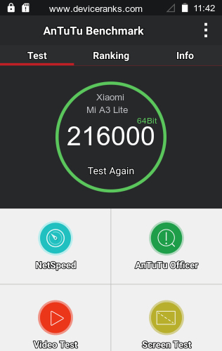 AnTuTu Xiaomi Mi A3 Lite