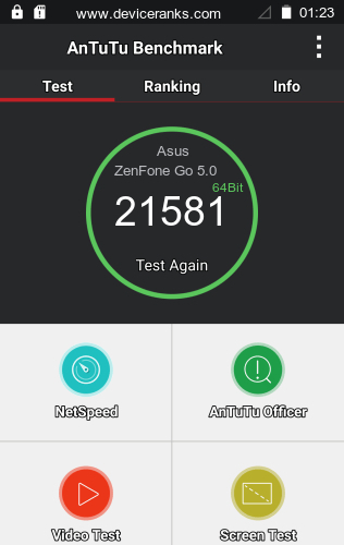 AnTuTu мобильный телефон Asus ZenFone Go 5.0 (LTE) AnTuTu Asus ZenFone Go 5.0 (LTE)