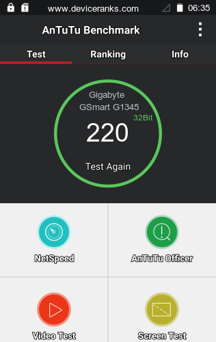 AnTuTu Gigabyte GSmart G1345