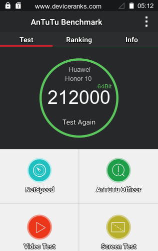 AnTuTu Huawei Honor 10