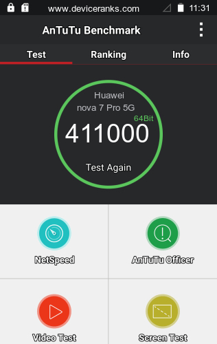 AnTuTu Huawei nova 7 Pro 5G