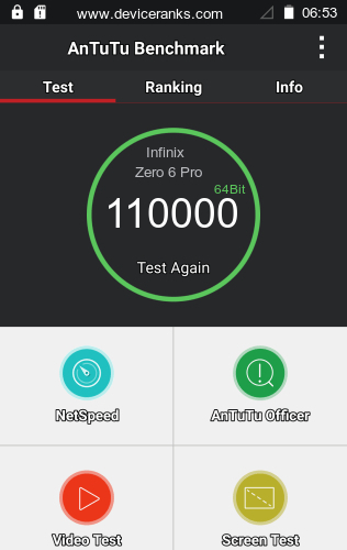 AnTuTu мобильный телефон Infinix Zero 6 Pro AnTuTu Infinix Zero 6 Pro