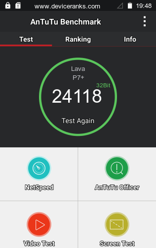 AnTuTu Lava P7+