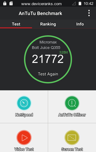 AnTuTu Micromax Bolt Juice Q3551
