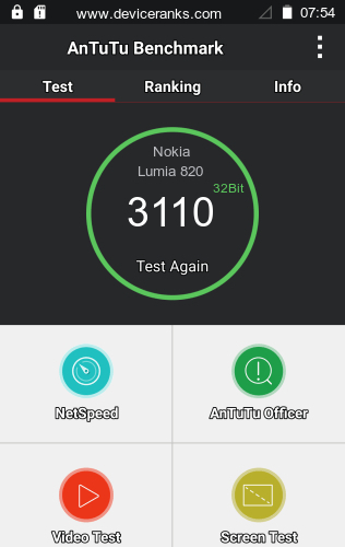 AnTuTu Nokia Lumia 820