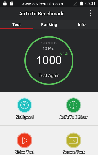 AnTuTu OnePlus 10 Pro