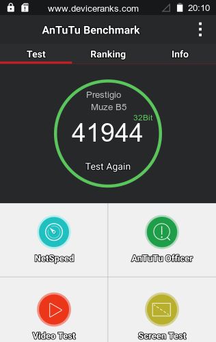 AnTuTu мобильный телефон Prestigio Muze B5 AnTuTu Prestigio Muze B5