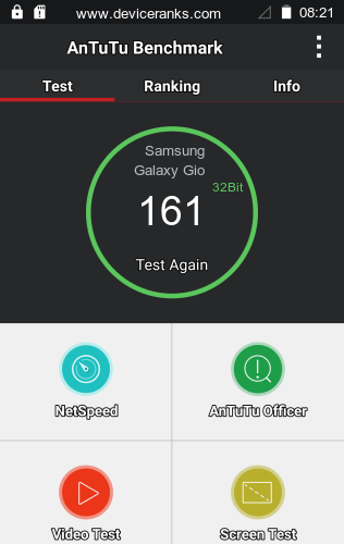 AnTuTu мобильный телефон Samsung Galaxy Gio AnTuTu Samsung Galaxy Gio