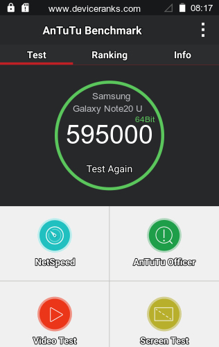 AnTuTu Samsung Galaxy Note20 Ultra 5G SD865+