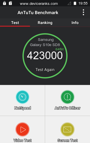 AnTuTu мобильный телефон Samsung Galaxy S10e SD855 AnTuTu Samsung Galaxy S10e SD855