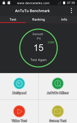 AnTuTu мобильный телефон Senseit P4 AnTuTu Senseit P4