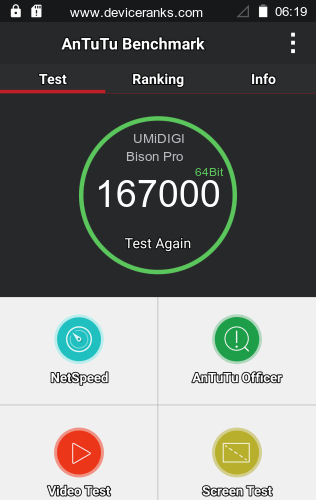 AnTuTu UMiDIGI Bison Pro