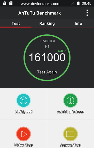 AnTuTu UMiDIGI F1