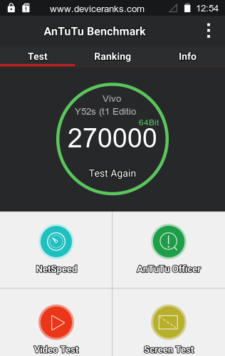 AnTuTu Vivo Y52s (t1 Edition)