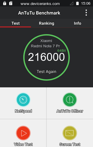 AnTuTu Xiaomi Redmi Note 7 Pro