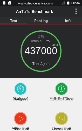 AnTuTu мобильный телефон ZTE Axon 10 Pro AnTuTu ZTE Axon 10 Pro