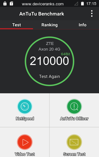 AnTuTu ZTE Axon 20 4G