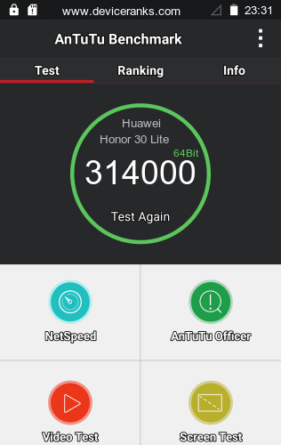 AnTuTu Huawei Honor 30 Lite