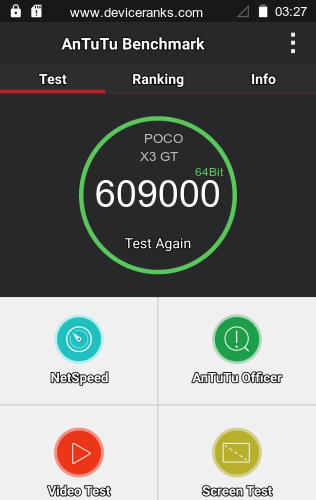 AnTuTu мобильный телефон POCO X3 GT AnTuTu POCO X3 GT